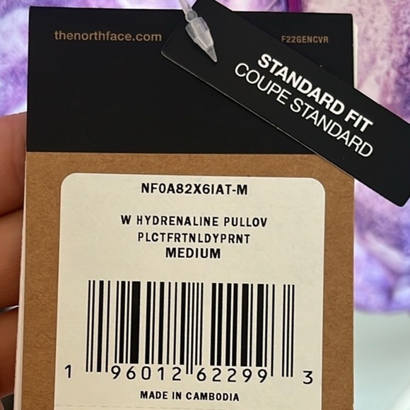 Brand New The North Face Hydrenaline Purple Zippered Pullover Windbreaker Jacket - Picture 11 of 16